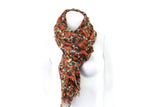 Pure Wool Autumnal Print Shawl