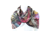 Digital Print Silk Wool Infinity Scarf