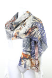 Digital Print Silk Wool Scarf