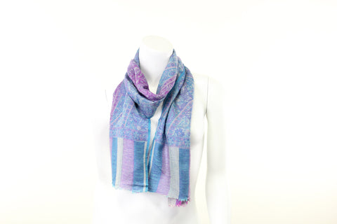 Cashmere Paisley Double Sided Design Jacquard Scarf