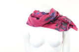 Raspberry Pure Wool Floral Print