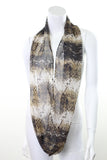 Scarf Chiffon Infinity Loop Snake Print Cobra