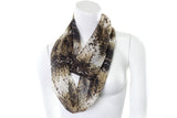 Scarf Chiffon Infinity Loop Snake Print Cobra