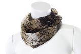 Scarf Chiffon Infinity Loop Snake Print Cobra