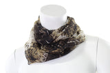 Scarf Chiffon Infinity Loop Snake Print Cobra