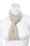 Scarf Chiffon Infinity Loop Polka Dot Black and White