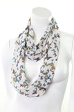 Scarf Chiffon Infinity Loop Butterfly Print