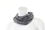 Scarf Pleated Silk Silver Gray