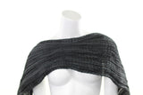 Scarf Pleated Silk Silver Gray