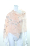Pure Linen Hand Beaded and Embroidered Tissue Stole