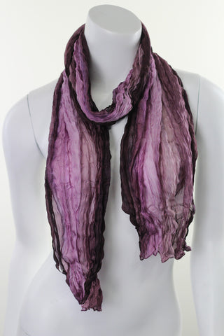 Scarf Hand-Painted Crinkle Silk