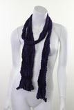 Scarf Pleated Silk Silver Gray
