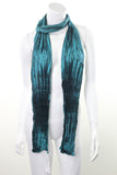 Scarf Pleated Silk Silver Gray